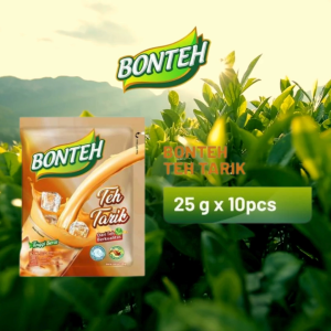BONTEH TEH TARIK Renceng 25 gram isi 10 Sachet\\n\\n Apa itu Teh Tarik Renceng?\\n\\nTeh tarik renceng adalah minuman teh tradisional yang berasal dari Malaysia dan Singapura. Dikenal dengan rasa yang khas dan aroma yang kuat, teh tarik renceng menjadi salah satu minuman favorit di Asia Tenggara. Dalam artikel ini, kita akan membahas tentang BONTEH Teh Tarik Renceng 25 gram isi 10 sachet, yang merupakan produk teh tarik renceng berkualitas tinggi yang dapat dinikmati oleh segala usia.\\n\\n Asal-usul Teh Tarik Renceng\\n\\nAsal-usul teh tarik renceng berasal dari tradisi minum teh di Malaysia dan Singapura. Teh tarik renceng awalnya dibuat oleh para pekerja pabrik dan pedagang di pasar tradisional sebagai minuman yang menyegarkan dan memberikan energi. Seiring waktu, teh tarik renceng berkembang menjadi minuman yang populer di kalangan masyarakat umum dan bahkan menjadi simbol budaya Malaysia dan Singapura.\\n\\n Komposisi dan Keunggulan Teh Tarik Renceng\\n\\nBONTEH Teh Tarik Renceng 25 gram isi 10 sachet terbuat dari campuran teh hitam berkualitas tinggi dan rempah-rempah alami seperti kayu manis, cengkeh, dan kardamom. Teh tarik renceng memiliki rasa yang khas dan aroma yang kuat, yang membuatnya menjadi minuman yang disukai oleh banyak orang.\\n\\n Bagaimana Cara Menggunakan Teh Tarik Renceng?\\n\\nUntuk membuat teh tarik renceng yang enak, ikuti langkah-langkah berikut:\\n\\n Langkah-langkah Membuat Teh Tarik Renceng\\n\\n1. Siapkan air panas dalam panci atau teko.\\n2. Masukkan satu sachet BONTEH Teh Tarik Renceng ke dalam cangkir.\\n3. Tuangkan air panas ke dalam cangkir hingga penuh.\\n4. Aduk teh tarik renceng hingga larut dan merata.\\n5. Biarkan teh tarik renceng mendidih selama beberapa menit.\\n6. Saring teh tarik renceng ke dalam cangkir lain untuk menghilangkan ampas.\\n7. Sajikan teh tarik renceng panas dan nikmati!\\n\\n Tips dan Trik Untuk Membuat Teh Tarik yang Enak\\n\\nBerikut adalah beberapa tips dan trik untuk membuat teh tarik renceng yang enak:\\n\\n- Gunakan air panas yang baru direbus untuk mendapatkan rasa dan aroma yang lebih kuat.\\n- Aduk teh tarik renceng hingga larut dan merata untuk mendapatkan rasa yang lebih baik.\\n- Biarkan teh tarik renceng mendidih selama beberapa menit untuk mendapatkan aroma yang lebih kuat.\\n- Saring teh tarik renceng untuk menghilangkan ampas dan mendapatkan tekstur yang lebih halus.\\n\\n Manfaat Teh Tarik Renceng untuk Kesehatan\\n\\nSelain rasanya yang enak dan aromanya yang kuat, teh tarik renceng juga memiliki banyak manfaat kesehatan.\\n\\n Manfaat Teh Tarik Renceng bagi Tubuh\\n\\nBerikut adalah beberapa manfaat teh tarik renceng bagi tubuh:\\n\\n- Mengandung antioksidan yang dapat membantu melawan radikal bebas dan mencegah penyakit kronis.\\n- Membantu meningkatkan metabolisme dan membantu menurunkan berat badan.\\n- Mengandung zat besi yang dapat membantu meningkatkan energi dan daya tahan tubuh.\\n\\n Manfaat Teh Tarik Renceng bagi Mental\\n\\nBerikut adalah beberapa manfaat teh tarik renceng bagi mental:\\n\\n- Membantu mengurangi stres dan kecemasan.\\n- Membantu meningkatkan konsentrasi dan fokus.\\n- Membantu mengurangi gejala depresi.\\n\\n Kesimpulan\\n\\nBONTEH Teh Tarik Renceng 25 gram isi 10 sachet adalah produk teh tarik renceng berkualitas tinggi yang dapat dinikmati oleh segala usia. Dengan rasa yang khas dan aroma yang kuat, teh tarik renceng tidak hanya enak untuk diminum, tetapi juga memiliki banyak manfaat kesehatan bagi tubuh dan mental. Jadi, cobalah BONTEH Teh Tarik Renceng sekarang dan rasakan manfaatnya!\n}