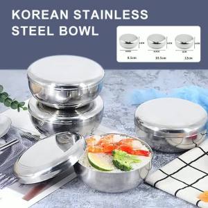 Tableware Bowl Steamed Rice Bow 1pc 65g Bowl Lid Capacity 170ml 320ml 420ml L Kitchen Single Layer Stainless Steel