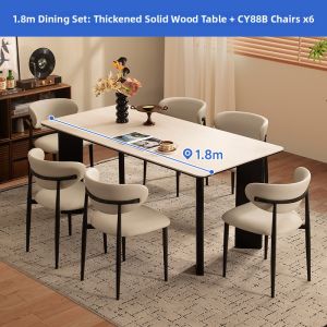 Long Rectangular Retro Style Dining Table
