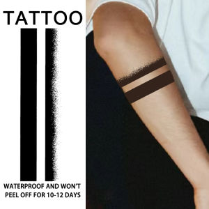 1Pc Geometry Arm Band Waterproof Temporary Tattoo Stickers Long-lasting Waterproof for One to Two Weeks Suitable for Arm Leg.