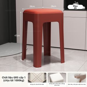 Đôn Ghế Da Đệm Dày Có Thể xếp Lên Nhau Hình Vuông