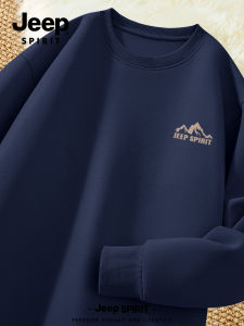 Jeep American Style Loose Fit round Neck Mens Hoodie Spring New Casual Inner Wear High Density Fabric Fashion Urban Basic