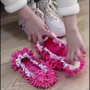 1PC Multifunction Floor Dust Cleaning Slippers Shoes Cloth Lazy Mopping Shoes Home Floor Washable Cleaning Microfiber Cloth