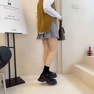 รองเท้าหนังขนาดเล็กผู้หญิงอังกฤษส้นสูงรองเท้าโลลิตาใหม่รองเท้า JK