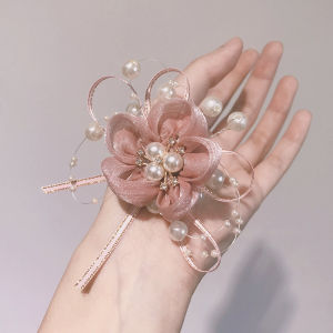 Super Mori Flower Bride Wrist Flower Bridesmaid Sister Ladybro Group Bracelet Flower Girl Annual Meeting Performance Wedding Supplies