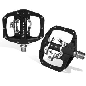 2023 Bucklos Chức Năng Kép Xe Đạp Bàn Đạp PD-M680 Flat & Lock Shimano SPD Tương Thích 9/16 Nhôm Xe Đạp MTB Một Phần
