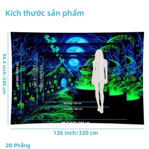 VIKAMA Witch Frog & Haunted House In Hình Tấm Thảm Bằng Vải Polyester Để Trang Trí Phòng Sự Kiện Tiệc Tùng Không Có Xơ Vải Chống Bụi Bẩn