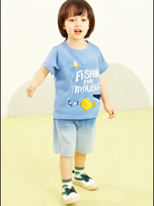 LJMOFA Kids T-shirt for Boy 3-10 Yrs  100% Cotton Soft Short Sleeve Shirt for Kids Boy