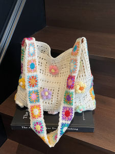 JIFANPAUL | Casual Openwork Beach Bag Large Capacity Knitted Tote