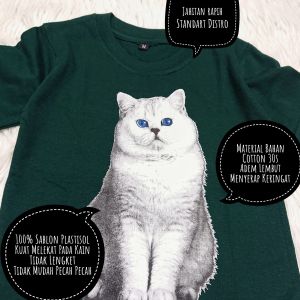Baju Kaos Anak Gambar Kucing Lucu Lengan Panjang Katun 30s