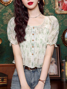 DAIXIANGFEIZI | Floral Chiffon Blouse