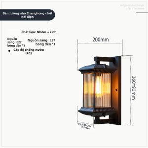 HONGDILAI | Đèn Tường Chống Nước Chống Gỉ Bằng Năng Lượng Mặt Trời Dùng Ngoài Trời