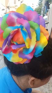 กิ๊บติดผม กิ๊บติดผมดอกไม้ กิ๊บติดดอกไม้ประดิษฐ์ กุหลาบดอกใหญ่ ดอกไม้ ดอกไม้ประดิษฐ์ ดอกไม้ปลอม