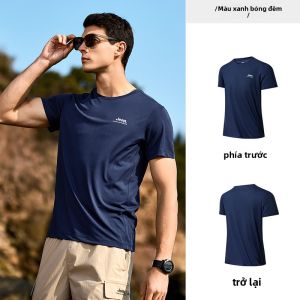 Jeep Lux | Áo thun nam Jeep Lux Quick Dry Ice Silk Cool Feeling mùa hè thoáng khí thể thao tay ngắn ngoài trời Áo thun polyester tròn thường ngày