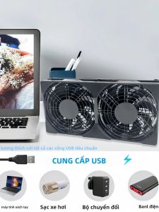 Quạt Làm Mát USB 120MM 5V Kiểu Tách Đôi Dành Cho Laptop Máy Tính Điện Thoại Router - 1400 Vòng/phút Chất Liệu ABS 1 Cái