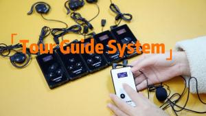 YARMEE Full Set Wireless Audio Tour Guide System Voice Transmission 2 Transmitters +38 Receivers With Microphone and Charger case