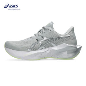 ASICS Women NOVABLAST 6 PLATINUM Running Shoes in Platinum/Glow Green