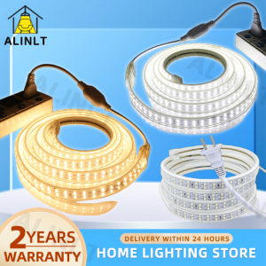 LED Strip Light 220V With Plug Indoor Outdoor Flexible Light Strip White Warm RGB Waterproof Christmas Lamp ALINLT