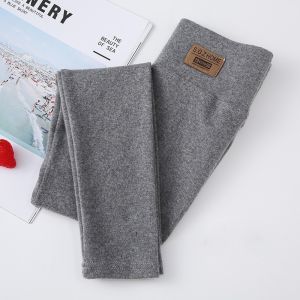 Autumn Spring Girls Leggings Cotton Trousers Kids Pants Girls Tights Skinny Elastic Black Gray Solid Children Leggings Trousers