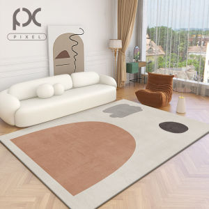 Nordic Style Thickened Carpet for Living Room And Bedroom Modern Simple Tea Table Mat Easy to Clean Large Area Floor Pad