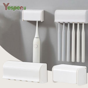 YESPERY เครื่องสำอางที่เก็บแปรงสีฟันติด แบบไม่พันกันพร้อมฝากันน้ำและกันฝุ่น ตั้งแต่ขนาด ถุง และสามารถทำงานได้ตลอดวัน