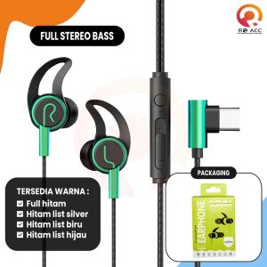 [RO ACC] NVN-R6 HEADSET HEDSET EARPHONE TYPE TIPE C GAMING NEW SPORTY DESIGN UNIVERSAL