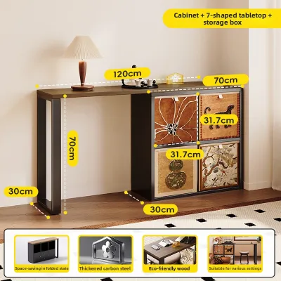 MEISD | Vintage Style Steel Dressing Table with Drawer for Bedroom Corner
