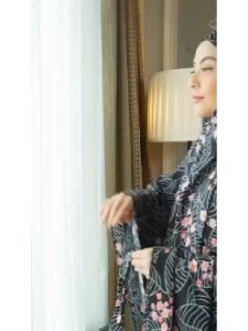 Mukena Tazbiya Fresia Black JUMBO RAYON PREMIUM