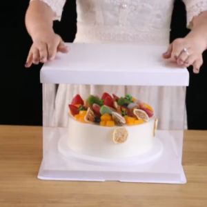 กล่องเค้กใส กล่องเค้กใสทรงสูง กล่องเค้กใสขนาด 1 ปอนด์ 2ปอนด์ 3ปอนด์