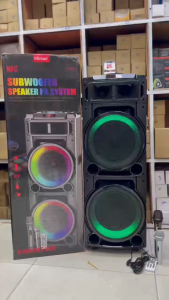 ลำโพงบลูทูธ รุ่น KTS-1707 ฟรีไมค์ลอยและไมค์สาย/รีโมท ดอกลำโพง10นิ้ว2ดอก เสียบเครื่องดนตรีได้ เสียบไมค์สายเพิ่มได้ ตัวใหญ่เสียงแน่น รองรับAUX TF USB ปรับปิดไฟได้