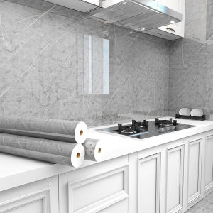 Kitchen Oil-Resistant Stickers Waterproof Self-Adhesive Wall Thickened Washable Fireproof High Temperature Resistant Wall Paper