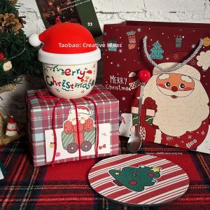 Christmas Gift Ceramic Mug with Lid
