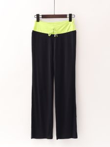 กางเกงโยคะทรงตรงเอวยางยืดสำหรับผู้หญิง ทรงสลิมฟิต ระบายอากาศได้ดี แห้งเร็ว ดูดซับเหงื่อได้ดี กางเกงขายาวลำลองสำหรับผู้หญิง