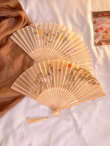 Quạt Gấp Nhẹ Phong Cách Trung Hoa Cổ Điển Cho Phụ Nữ Quạt Gậy Múa Trung Hoa Truyền Thống Quạt Tre Quạt Tay Cầm Bằng Gỗ