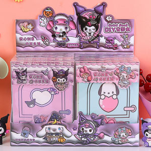 Creative Cartoon No-Cut Quiet Book Melody Three-Dimensional Scene Book Childrens DIY Sticker Educational Toys for Kids