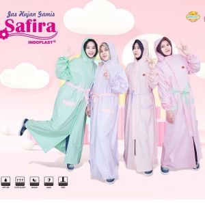 Jas Hujan Gamis Wanita Dewasa Ponco Scotchlight Syari Hijabers Muslimah Jumbo Safira