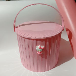 Thickened Plastic Handheld Water Bucket with Lid for Home Use Student Dormitory Cleaning Car Wash Fishing Gift Bucket