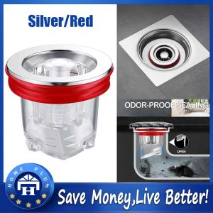 【Local delivery】 1pc ABS Magnetic Floor Drain Accessories for Bathroom Kitchen Shower Drainer Odor Resistant Sewer Stopper Insect Prevention Anti Odor Floor Drain One Way Valve Drain Cover ZZY-Floor-Drain-Core