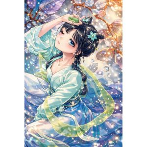 Nhân Vật Anime Tranh Gắn Đá Full Tròn/Vuông Kim Cương Khảm Bộ Tinh Tế Thủ Công Nghệ Thuật Trang Trí Nhà Quà Tặng