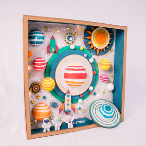 Mô Hình Tàu Vũ Trụ Hệ Mặt Trời Thủ Công DIY Cho Trẻ Em Mẫu Giáo Trung Học Cơ Sở Mô Hình 3D Tủ Sách Giáo Dục Trung Tính