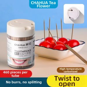 CHAHUA | Portable Bamboo Disposable Toothpicks Double-ended Household High-class Toothpick Container