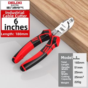 DELIXI Electric | Small Cable Cutter Wire Stripping Pliers Electrician Specific