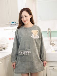 Fashionable Korean Style Apron Cotton Polyester Kitchen Workwear Protective Clothing for Cleaning Kitchen And Bathroom