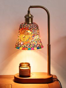 Bohemian style aromatherapy candle table lamp birthday gift bedroom bedside lamp American romantic decorative aromatherapy lamp