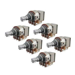 FLEOR | FLEOR 6PCS Short Shaft Guitar Push Pull Pots 18 Splines Potentiometer 500K /250K for Coil-Splits