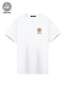 MEIDUSA | Embroidered Rhinestone Mens T Shirt Short Sleeve