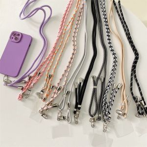OXT35 Stylish Colorful Gasket Nylon Cellphone Hanging Rope Long Phone Lanyard Phone Necklace Strap Phone Corssbody Straps Mobile Phone Straps