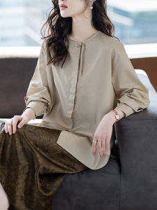 Fashionable Loose Long Sleeve Shirt Womens Autumn New Artistic Youthful Top High End Elegant Slimming Premium Quality Shirt