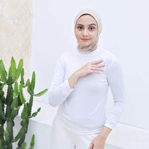 hijabinspo - Manset Atasan Inner Dalaman Polos Muslim Wanita Dewasa Bahan Jersey Untuk Kebaya Gamis