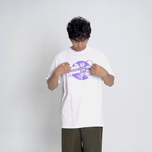 House of Smith Kaos Pria Lengan Pendek - Pieces T-shirt White - T Shirt